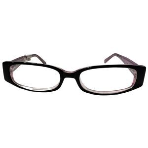 DAISY FUENTES EYEGLASSES FRAME CECILIA 077 40-16-135 BLACK PINK FULL RIM R243